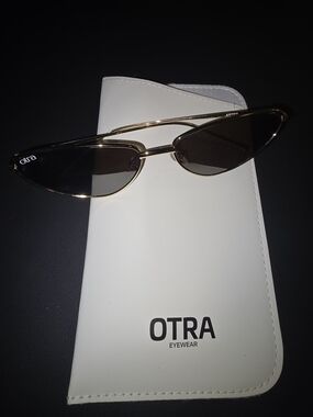 Gold Frame Sunglasses with Brown Lenses